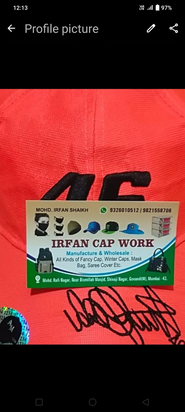 Fancy red cap and cards